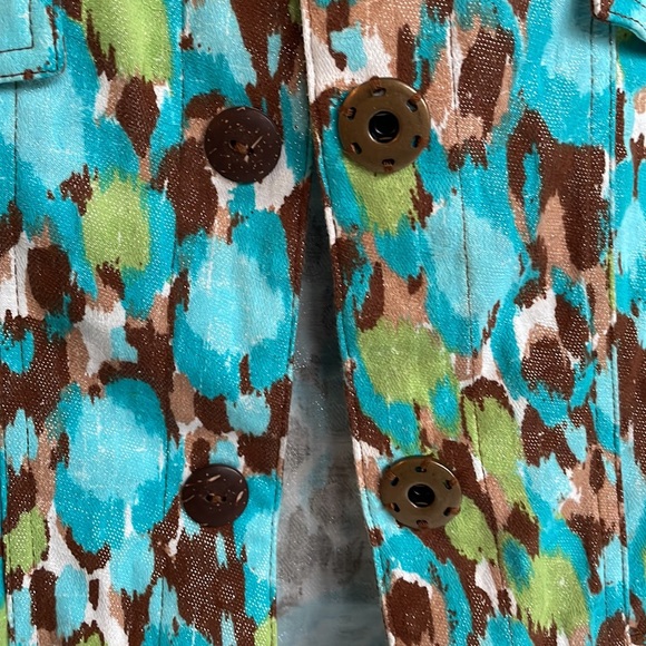 Ruby Rd. beaded neck button front 4 pocket short jacket size 10 - Picture 9 of 10